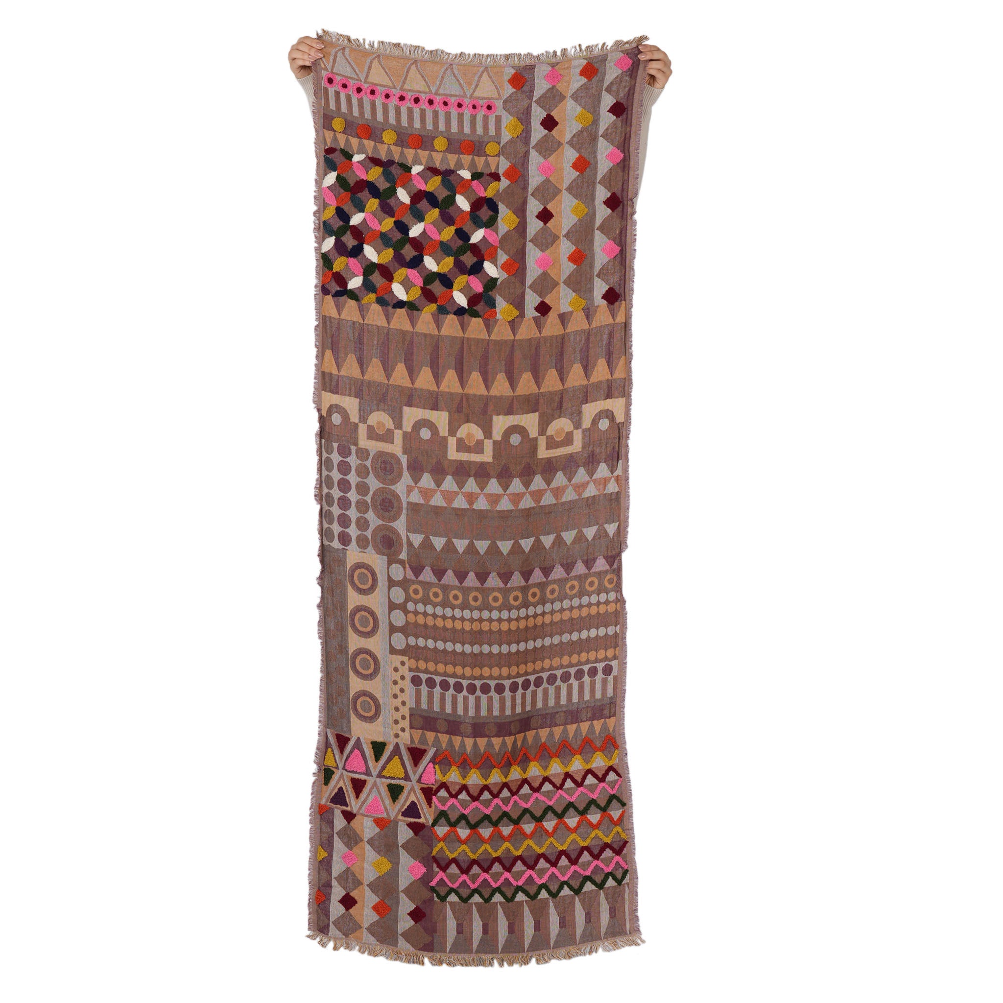 Colorfield Woven Scarf - Caramel Brown