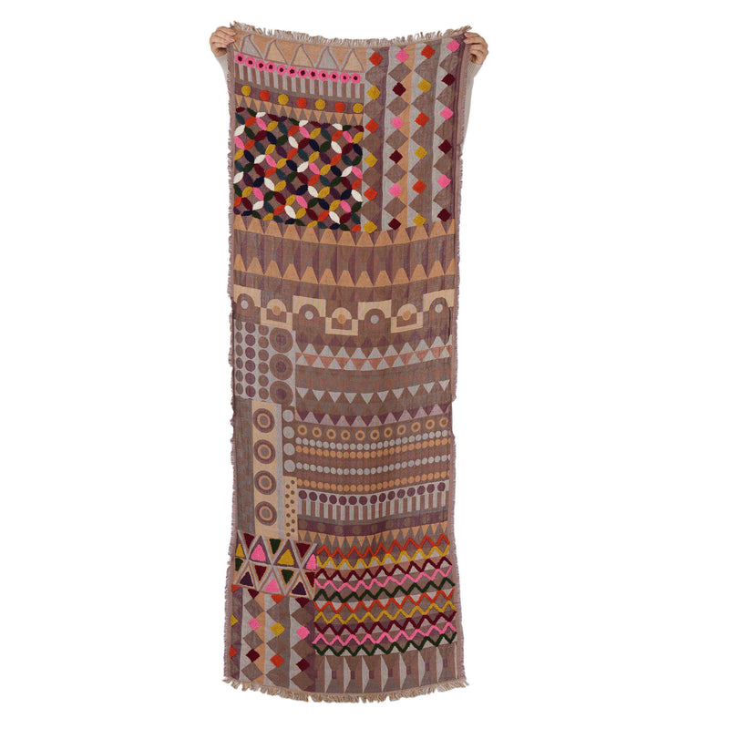 Colorfield Woven Scarf - Caramel Brown