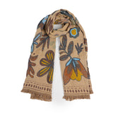 Canyon Petal Embroidered Scarf - Desert Yellow