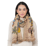 Canyon Petal Embroidered Scarf - Desert Yellow