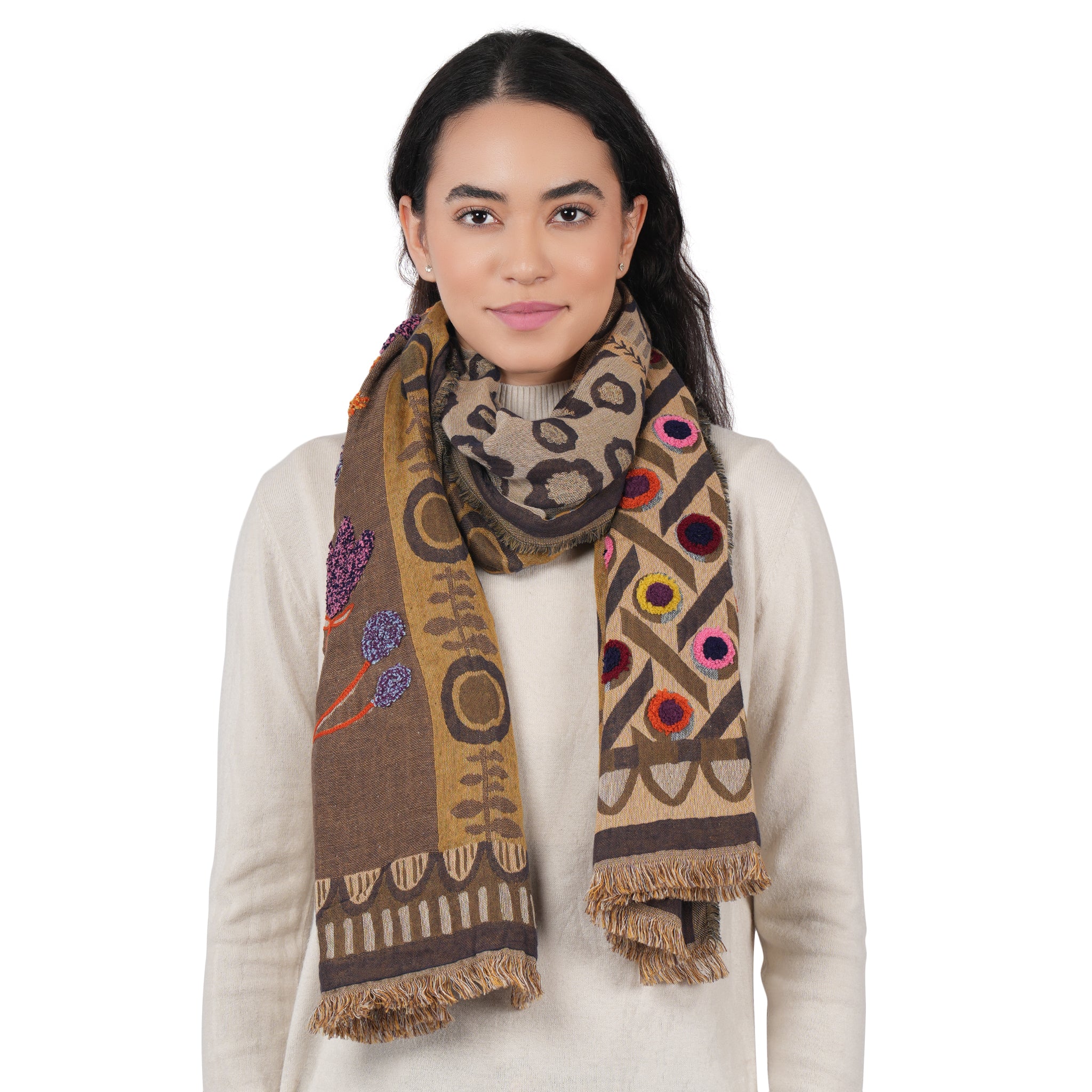 Dustflower Scarf - Autumn Ochre