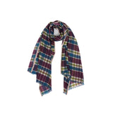 Highland Check Scarf - Cream Wine