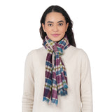 Highland Check Scarf - Cream Wine
