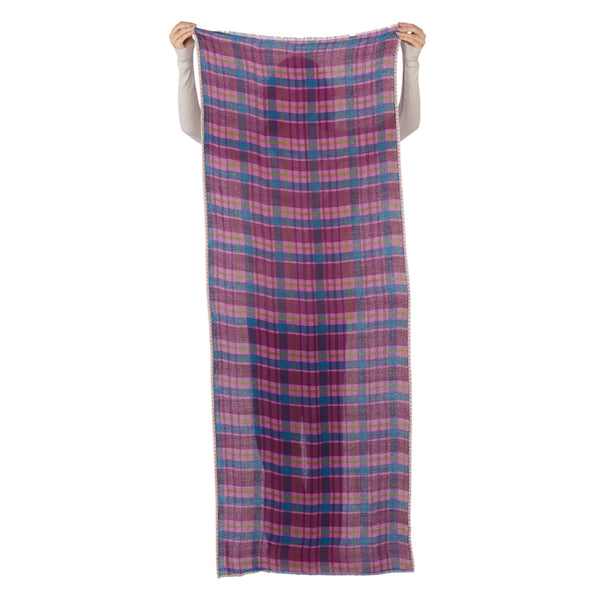 Highland Check Scarf - Magenta