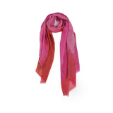 Ombré Cashmere Silk Scarf - Salsa Red
