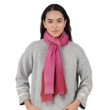 Ombré Cashmere Silk Scarf - Salsa Red