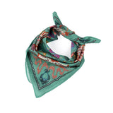 High Noon Floral Bandana - Granite Green