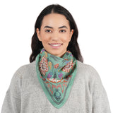 High Noon Floral Bandana - Granite Green