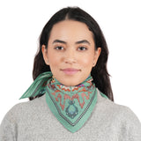 High Noon Floral Bandana - Granite Green
