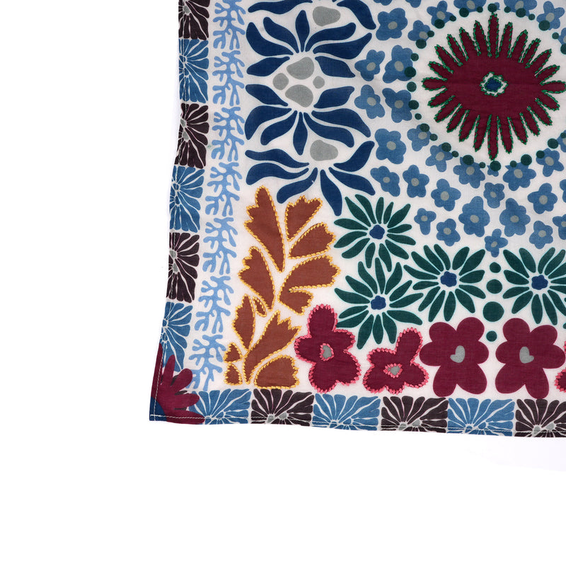 Clovewood Floral Bandana - White