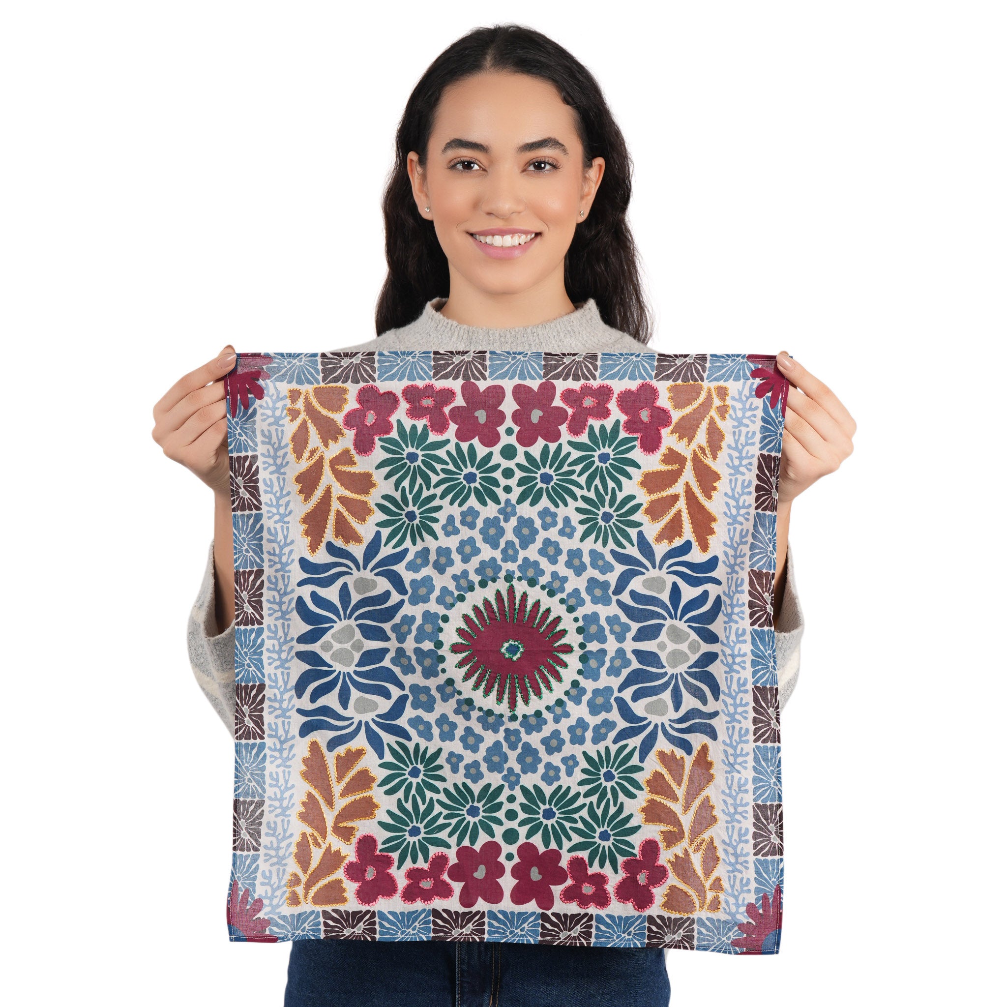 Clovewood Floral Bandana - White