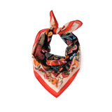 Rosette Floral Bandana -  Black