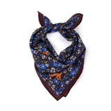 Anne Embroidered Dragonfly Bandana - Blue