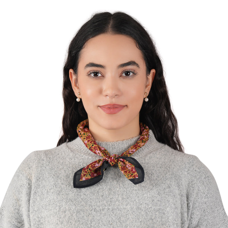 Anne Embroidered Dragonfly Bandana - Honey Mustard