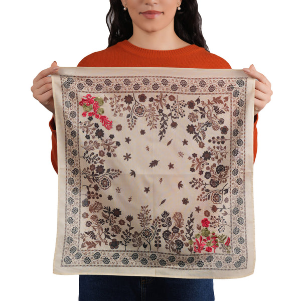 Rodeo Lassie Embroidered Bandana - Cream