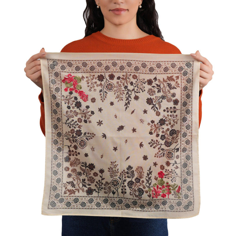 Rodeo Lassie Embroidered Bandana - Cream