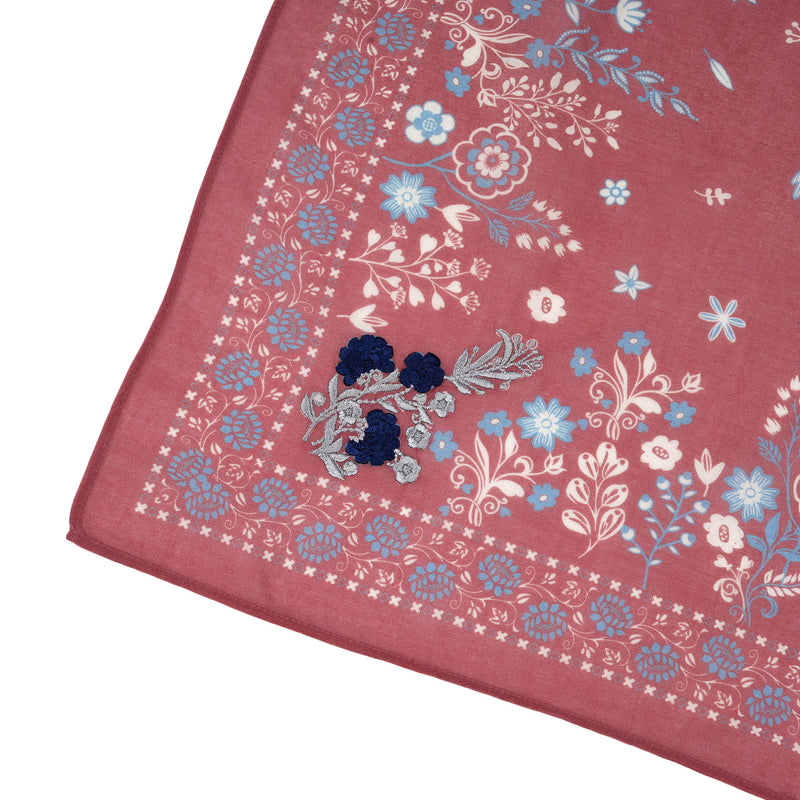 Rodeo Lassie Embroidered Bandana - Deco Rose