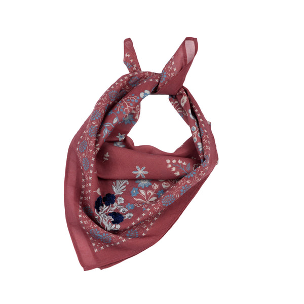 Rodeo Lassie Embroidered Bandana - Deco Rose