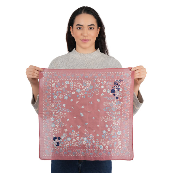 Rodeo Lassie Embroidered Bandana - Deco Rose