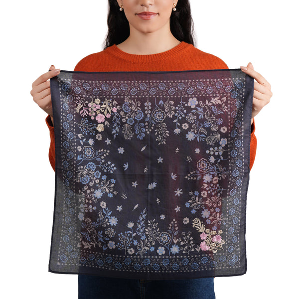 Rodeo Lassie Embroidered Bandana - Navy