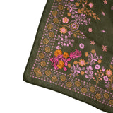 Rodeo Lassie Embroidered Bandana - Olive