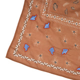 Paisley Patch Embroidered Bandana - Almond