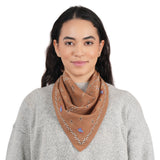Paisley Patch Embroidered Bandana - Almond