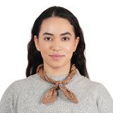 Paisley Patch Embroidered Bandana - Almond