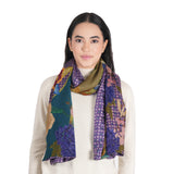 Reversible Garden Patchwork Scarf – Purple Sage