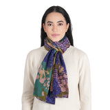 Reversible Garden Patchwork Scarf – Purple Sage