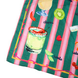 Cheers & Charms Cocktail Bandana - Dark Green