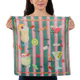 Cheers & Charms Cocktail Bandana - Dark Green