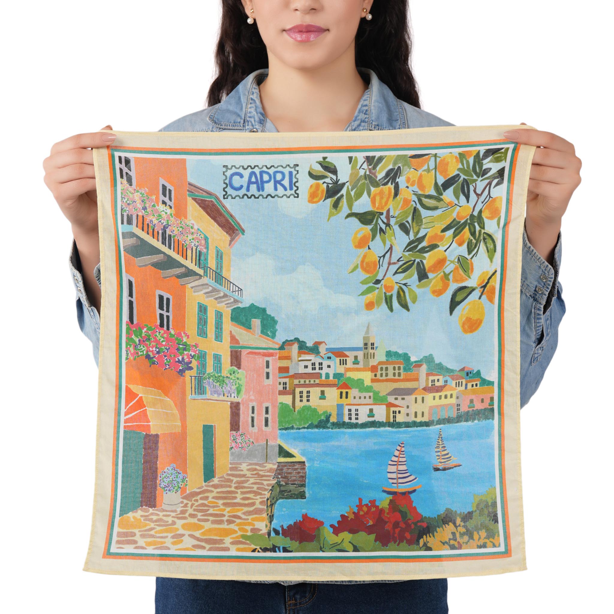 Capri Coast Bandana - Sky Blue