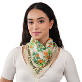 Citrus Blossom Garden Bandana - Cream