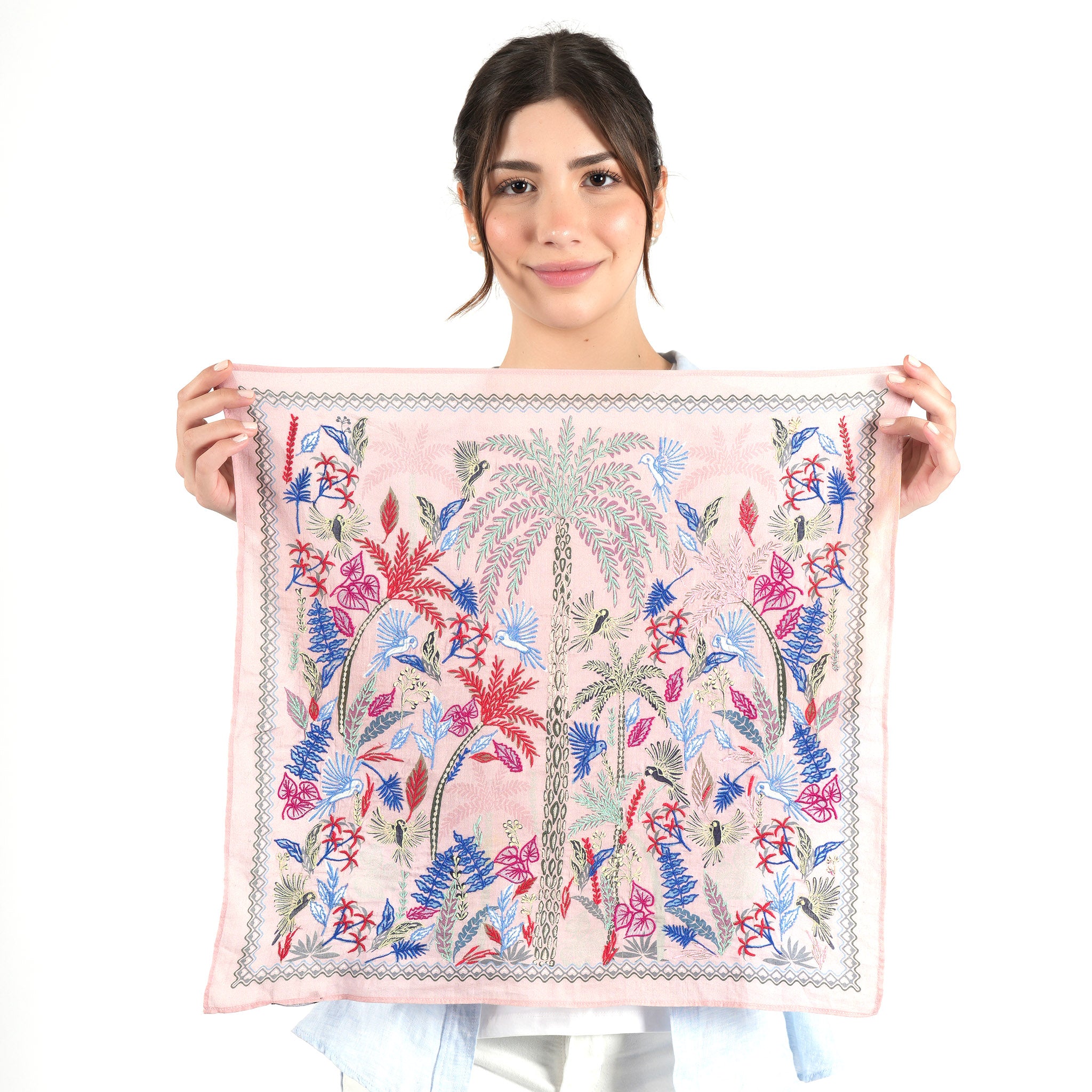 Palm Serenade Bandana - Dusty Pink