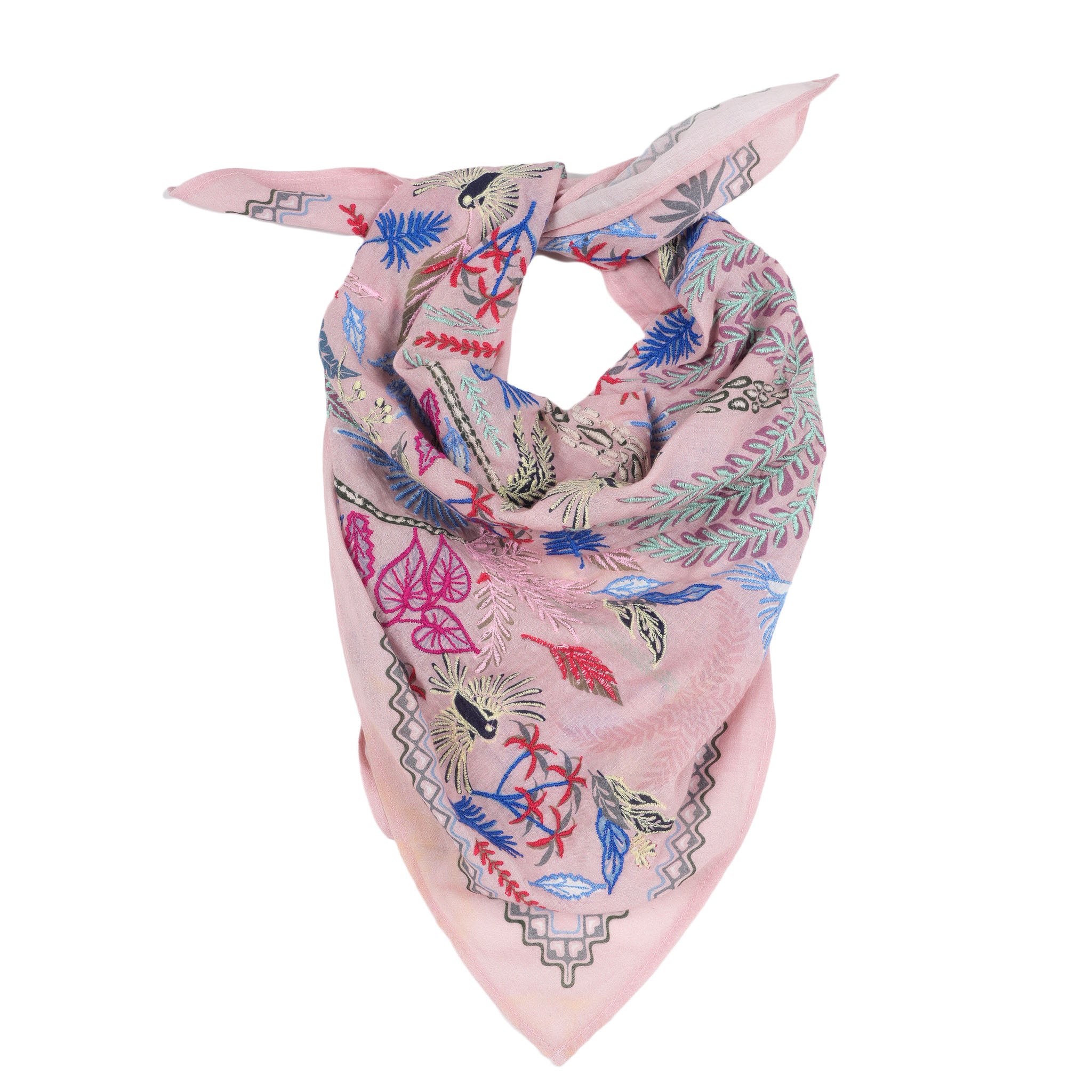 Palm Serenade Bandana - Dusty Pink