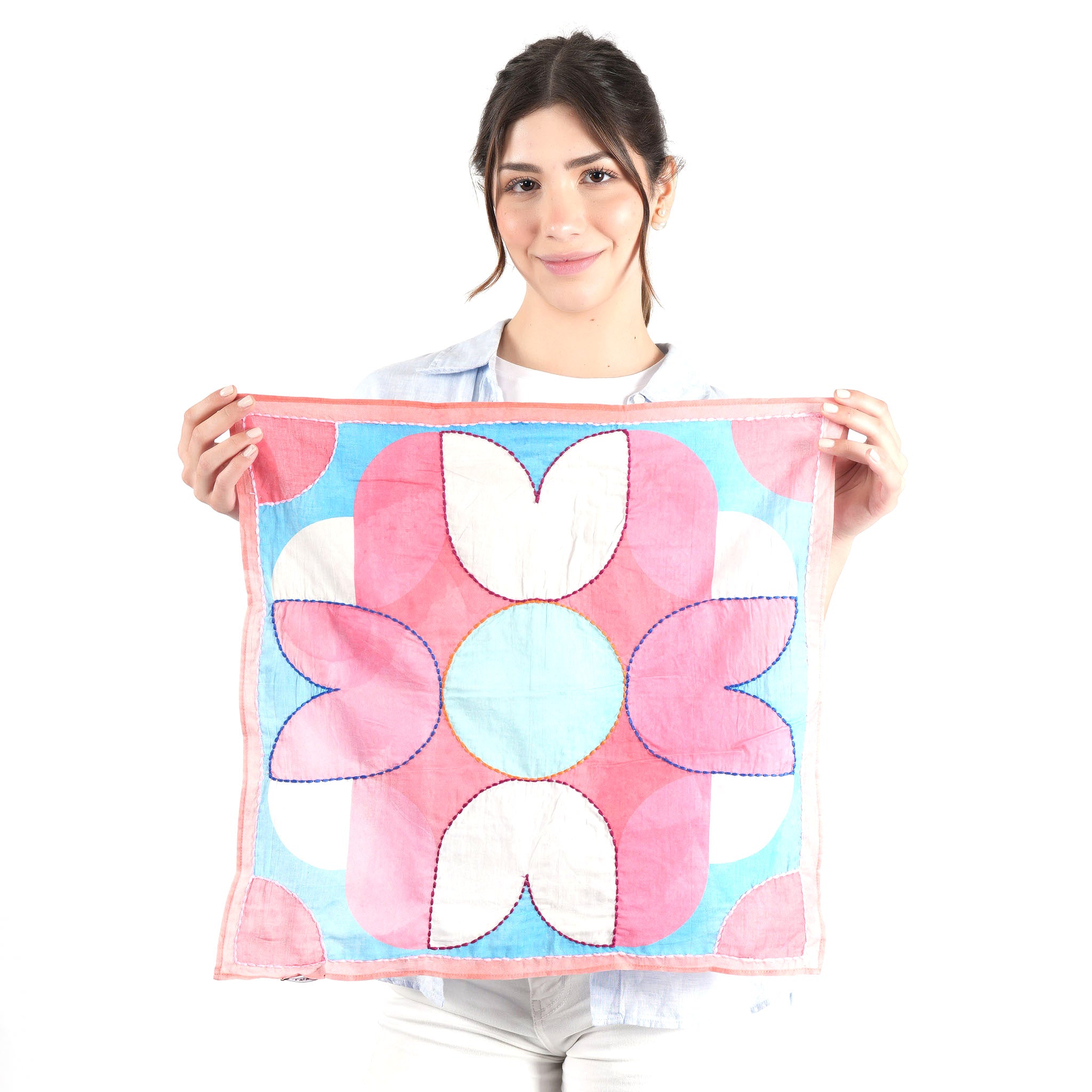 Prism Flower Bandana - Red