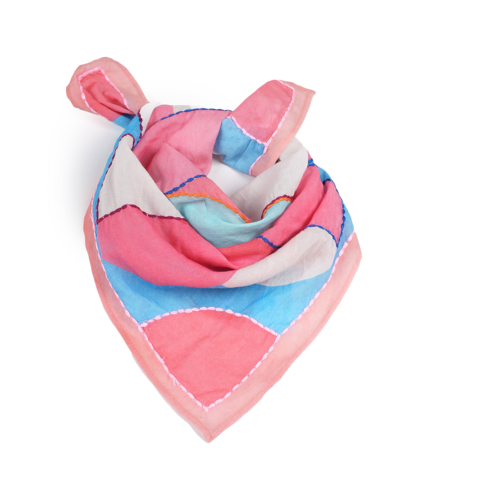 Prism Flower Bandana - Red