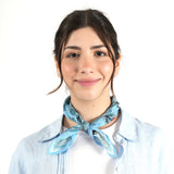 Azure Rose Garden Bandana - Blue