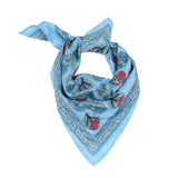 Azure Rose Garden Bandana - Blue