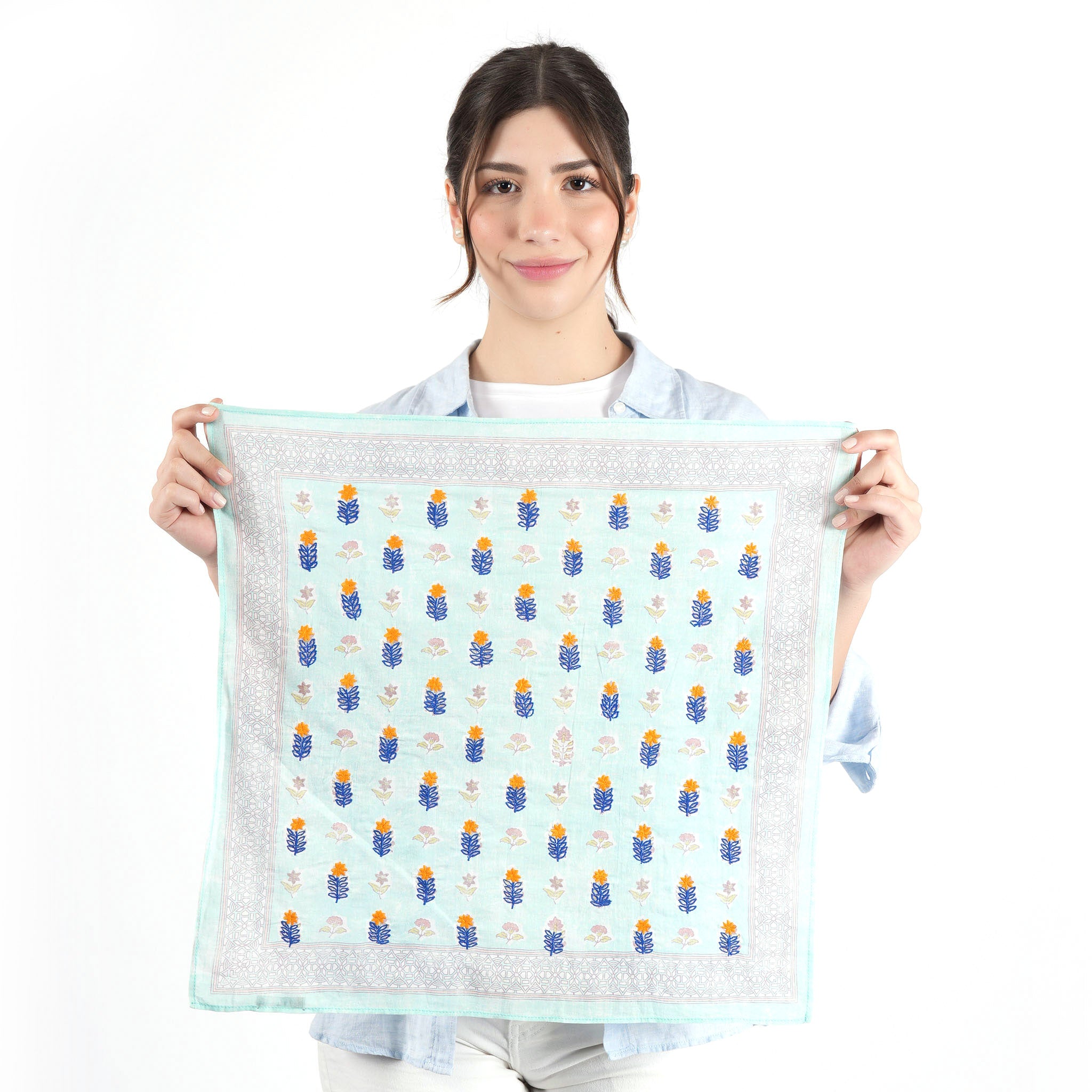 Enchanted Bloom Bandana - Mint Green