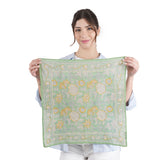 Blooming Peonies Bandana - Green