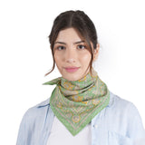 Blooming Peonies Bandana - Green