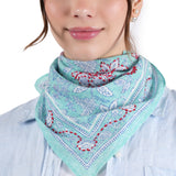 Blooming Peonies Bandana - Light Green