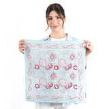 Blooming Peonies Bandana - Sky Light
