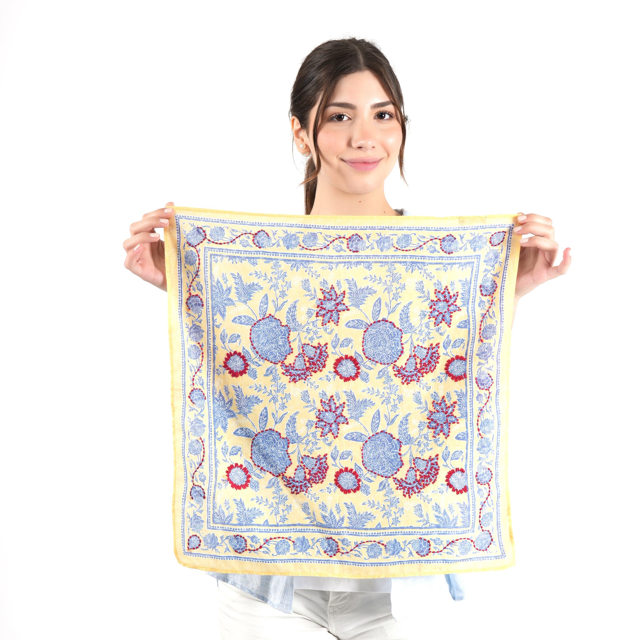 Blooming Peonies Bandana - Sunlight