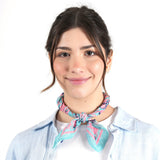 Blooming Peonies Bandana - Teal