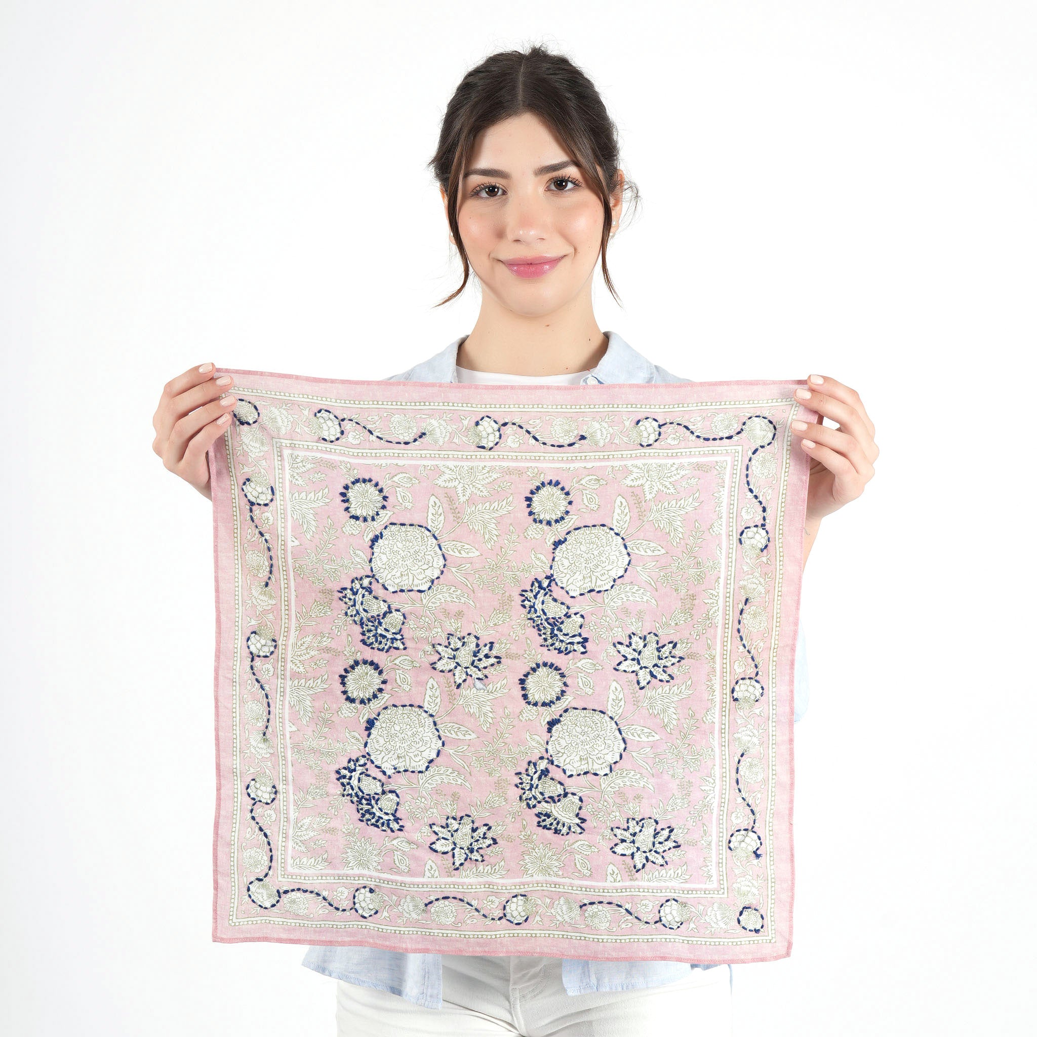 Blooming Peonies Bandana - Wild Rose