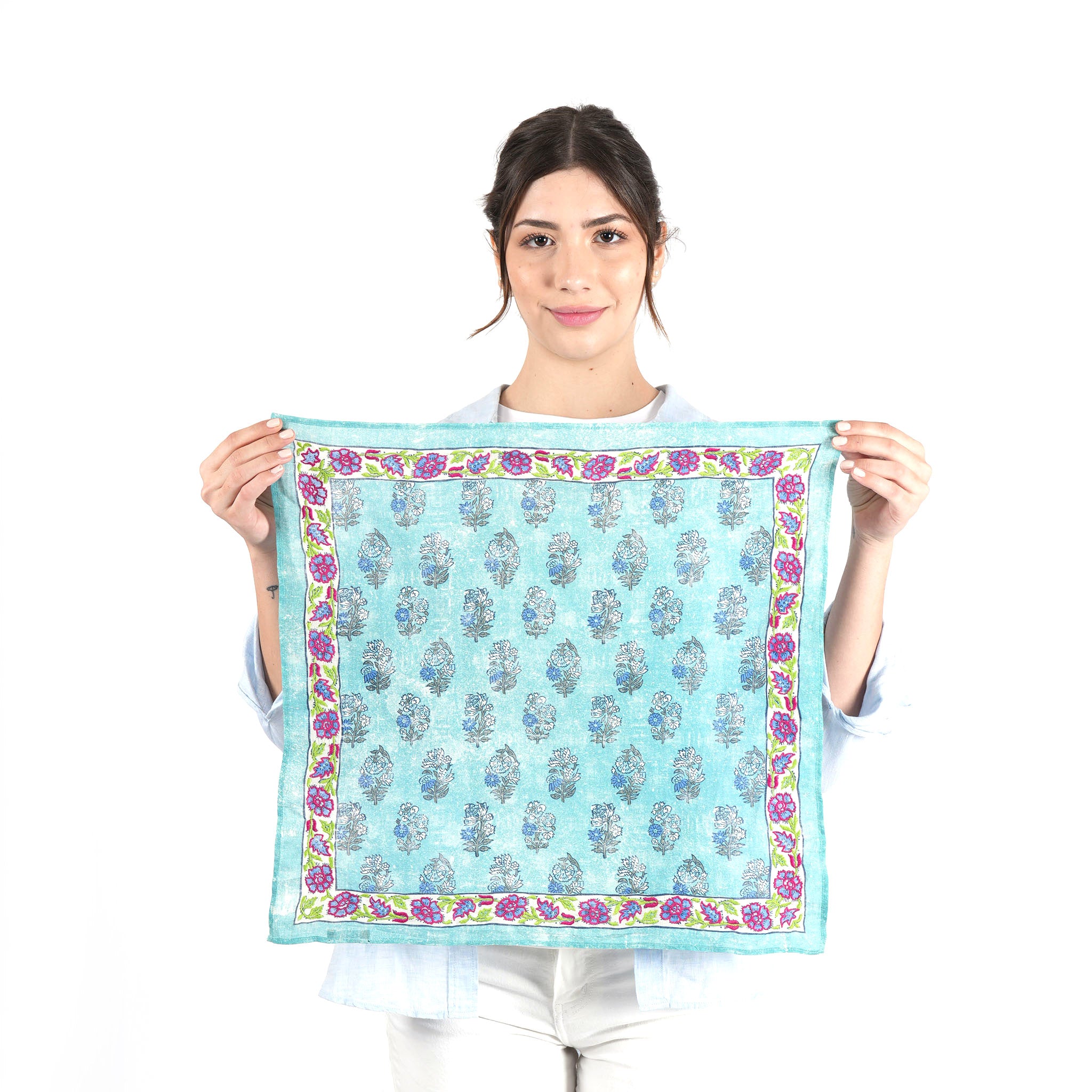 Country Bloom Bandana - Turquoise
