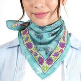 Country Bloom Bandana - Turquoise